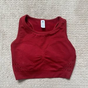 90 Degree red workout sports bra top
